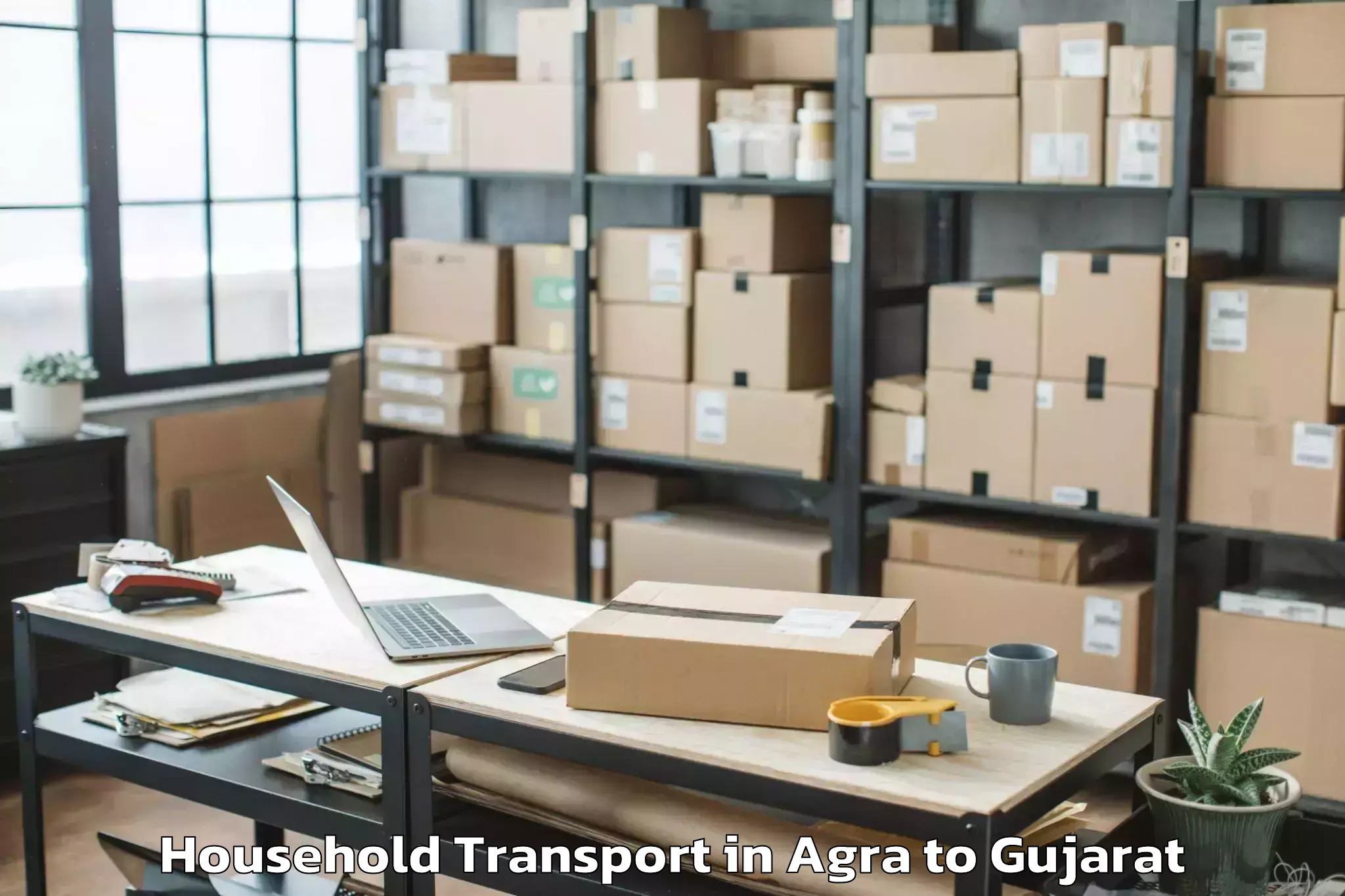 Easy Agra to Tharad Household Transport Booking